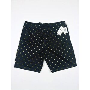 Drill Clothing Co. Men's Bee Print Lounge Shorts Black Gold XL New With Tags